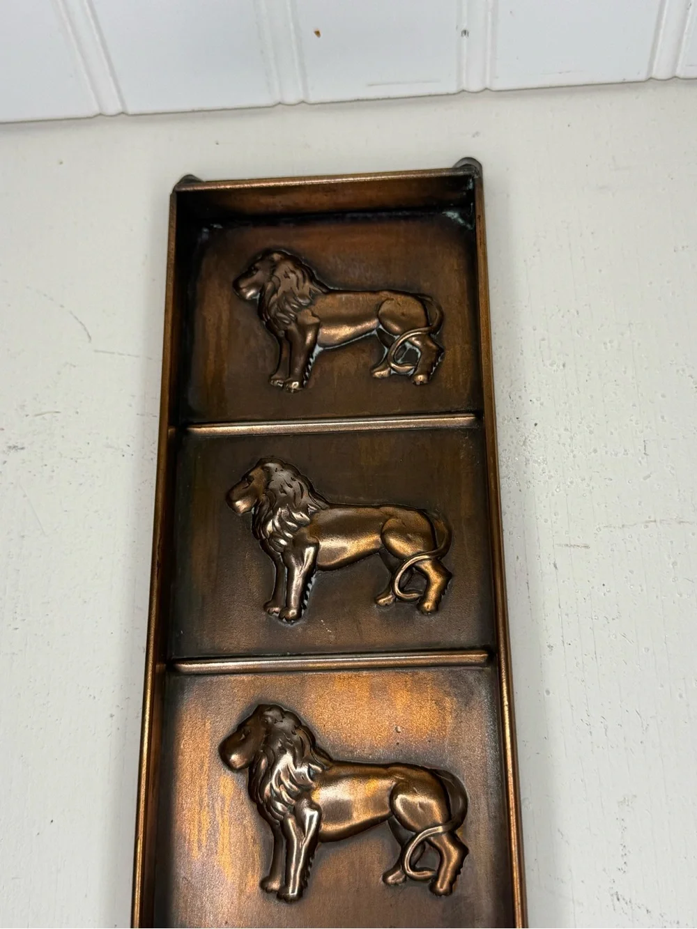 Antique Rowntree Mackintosh Copper Male Lions Chocolate / Candy Mold